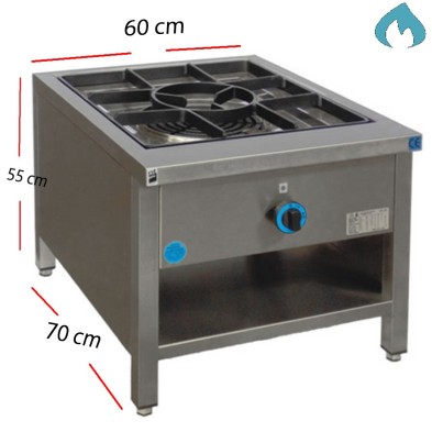 Cocina Marmitero gas en acero 43-PAV-1HT