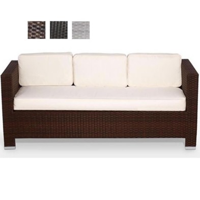 Sofa de dos plazas de ratan con cojin PREMIA