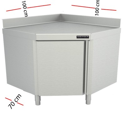 Mesa esquinera cerrada  70 cm