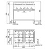 Cocina a Gas + Horno Fondo 70- 4 Fuegos 3.5 y 7 Kw-G7F4+FE1