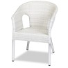 Sillón de rattan para terraza MR263 blanco