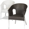 Sillón de rattan para terraza MR263 blanco