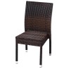 Silla de aluminio con rattan MR104 java