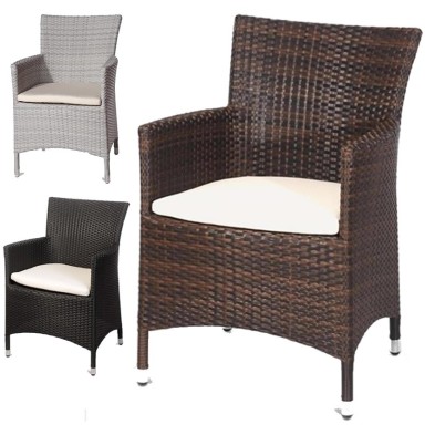 Sillón de bar de ratan con cojin ALBAL