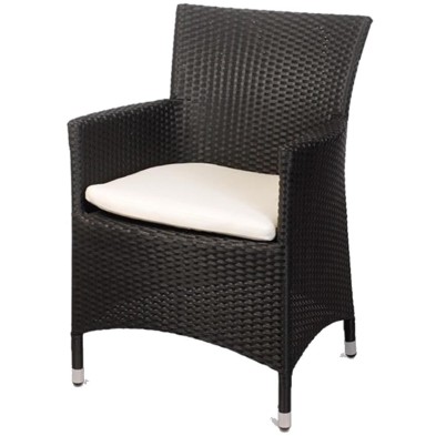 Sillón de bar de ratan con cojin ALBAL