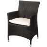 Sillón de bar de ratan con cojin ALBAL