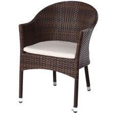 Sillón de bar de ratan con cojin NARCEA