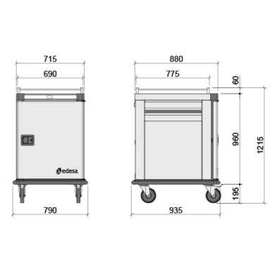 Carro Caliente 10-GN 2/1 - 2000 W- HTB-10