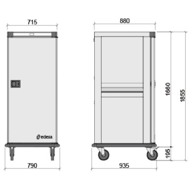 Carro Caliente 20 -GN 2/1 - 2000 W- HTB-20