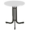 Mesa barata redonda para la hostelería blanca