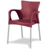 Silla burdeos de terraza Haro