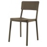 Silla de bar marron de polipropileno
