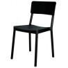 Silla de bar negra de polipropileno