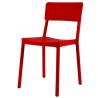 Silla de bar roja de polipropileno