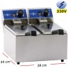 Freidora DOBLE pequeña de cocina  3.5+3.5L.  4Kw.