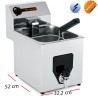 Freidora Electrica bocatería con grifo 8 Litros - 5.1Kw.