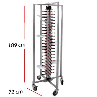 Carro porta-platos 84 und.- 72 x72 cm