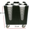 Carro para vajilla 4 columnas 200 platos- 71x80 cm. 61-FI51029