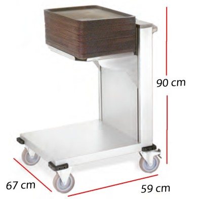 Carro dispensador de bandejas 67 x 59 cm. FI51025