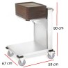 Carro dispensador de bandejas 67 x 59 cm. FI51025