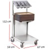 Carro dispensador de bandejas 67 x 59 cm. FI51025