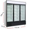 Cámara de frío 4 puertas Inox 675 W- ARCH-1204