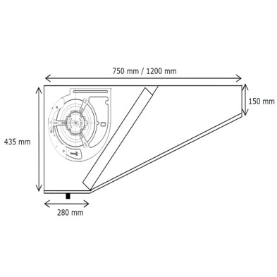 Campana inox ECO PLUS motor 400º 2H de 100 x 75 cm y 43.5 cm de alto