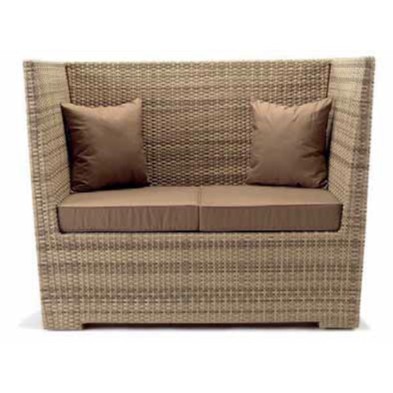 Sofá de médula Villamuriel con cojines 135x75 cm.