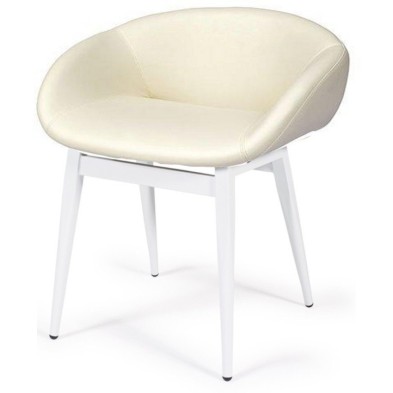 Butaca tapizada Puerto Real pie acero - 59 x 50 cm.