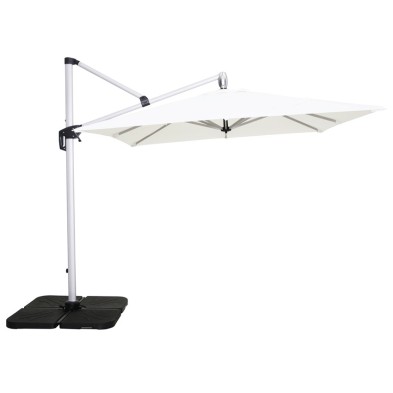 Parasol de terraza Luceni con sistema giratorio