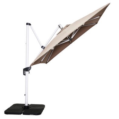 Parasol de terraza Luceni con sistema giratorio