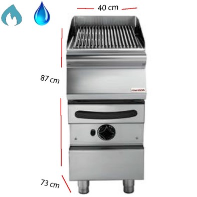 Barbacoa de gas y agua Parrilla inox 40x80 cm- GGSD 1C