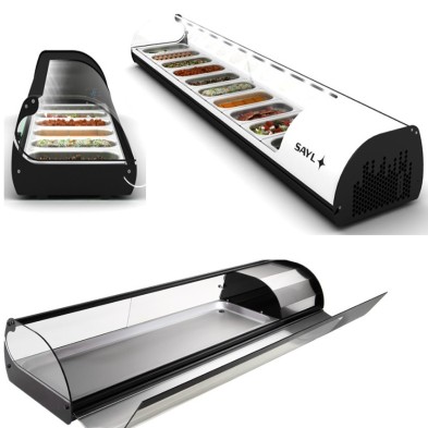 Vitrina de tapas fría desde 4 GN 1/3x40- 108.5x39.5 cm- V4E