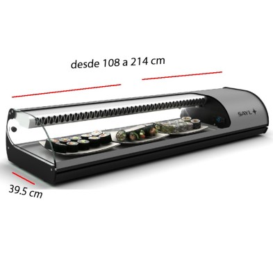 Vitrina Sushi de tapas fría desde 4 a 10 bandejas