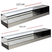 Expositor de Platos Cristal recto -122 cm VIRi -Leds