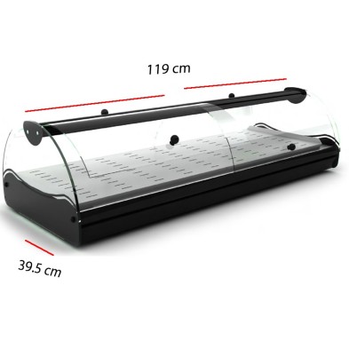 Vitrina de tapas caliente Auto-servicio 800W