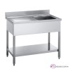 Fregadero inox  100 x 70 cm sin estante - 1 Cubeta esc Dcha