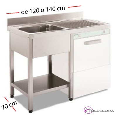 Fregadero para lavavajillas 120 x 70 cm -1 cuba