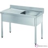 Fregadero inox  100 x 60 cm sin estante - 1 Cubeta esc Dcha