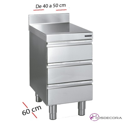 Mesa mural con cajones de 40 x 60 cm