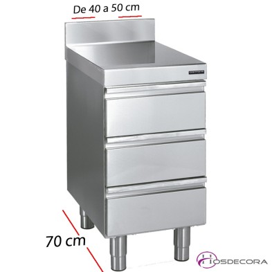 Mesa mural con cajones de 40 x 70 cm