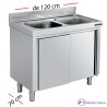 Fregadero con puertas de 120 X 60 cm- 2 Cubeta