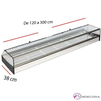 Vitrina Doble estante y cristal recto 08-MAR-120 R+