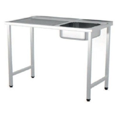 Fregadero de bar MONTADO fondo 60 cm- Largo de 100 a 140 cm.