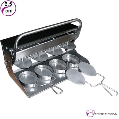 Aplasta Hamburguesas Oval 06-441852  Inox 4 unidades.