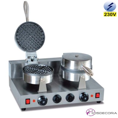 Gofrera Eléctrica redonda 25 x 36 - 1000 W.