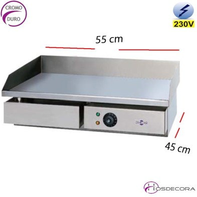 Plancha Eléctrica Cromo 73 x 49 cm - 10 mm 4.4 Kw.