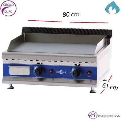 Plancha Eléctrica Cromo 55 x 45 cm - 10 mm 3 Kw.