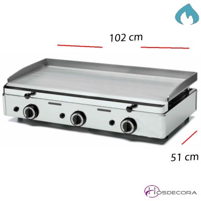 Plancha a gas profesional 15mm- GGP 15.10