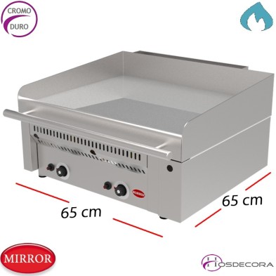 Planchaa Gas para bares 65 x 65 - 22 Kw.